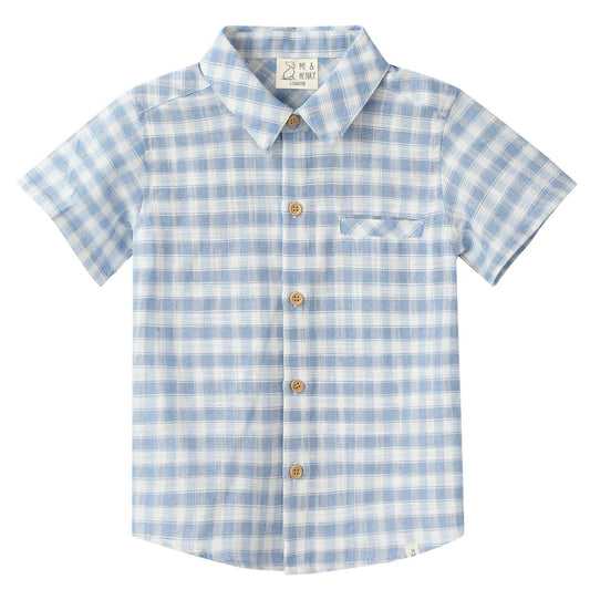 Newport Woven Shirt Blue Plaid