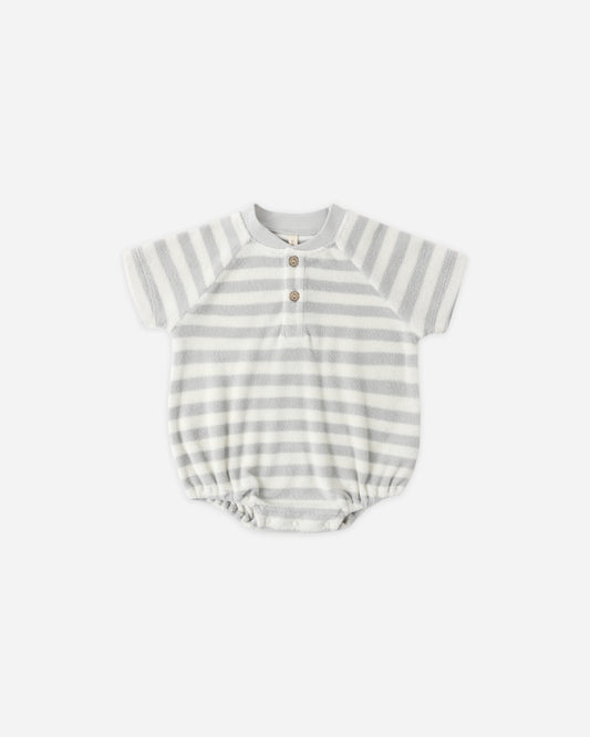 Terry Henley Romper || Sky Stripe