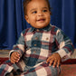 Collared Baby Romper- Cappadocia Plaid