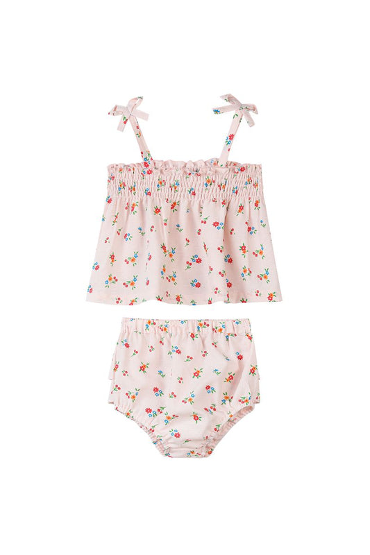 Bianca Set Pink Gingham Floral