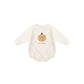 Crewneck Bubble Romper || Pumpkin