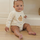 Crewneck Bubble Romper || Pumpkin