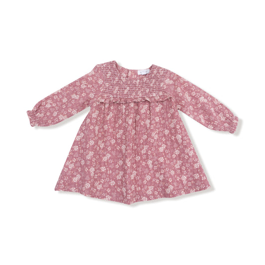 Bandana Floral Ruffle l/s Dress