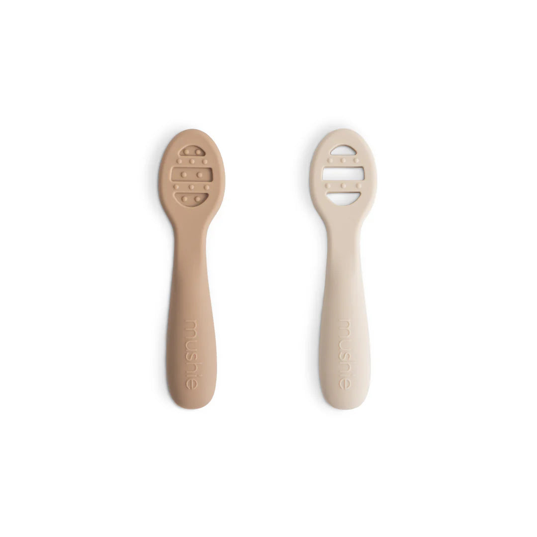 First Feeding Baby Spoons 2-Pack/ Shifting Sands/ Natural