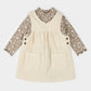Daisy Print Overall Corduroy Dress Set
