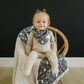 Midnight Floral Muslin Bib