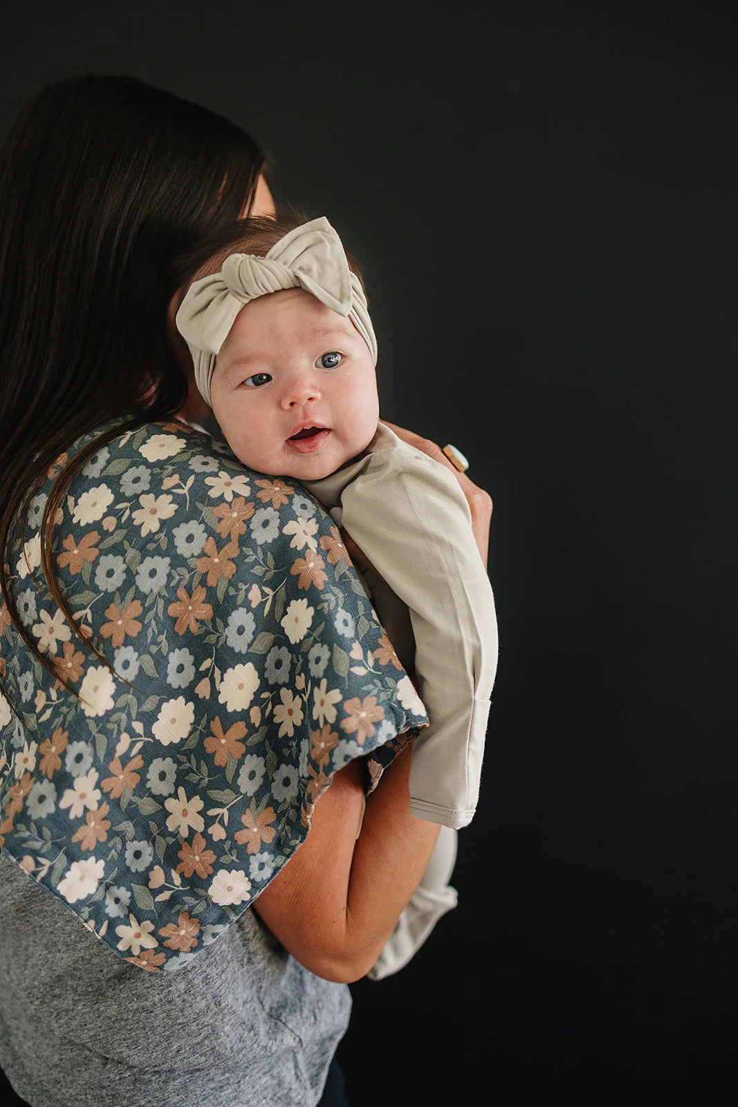 Midnight Floral  Burp Cloth