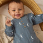 Relaxed Fleece Jumpsuit || Silver Moons