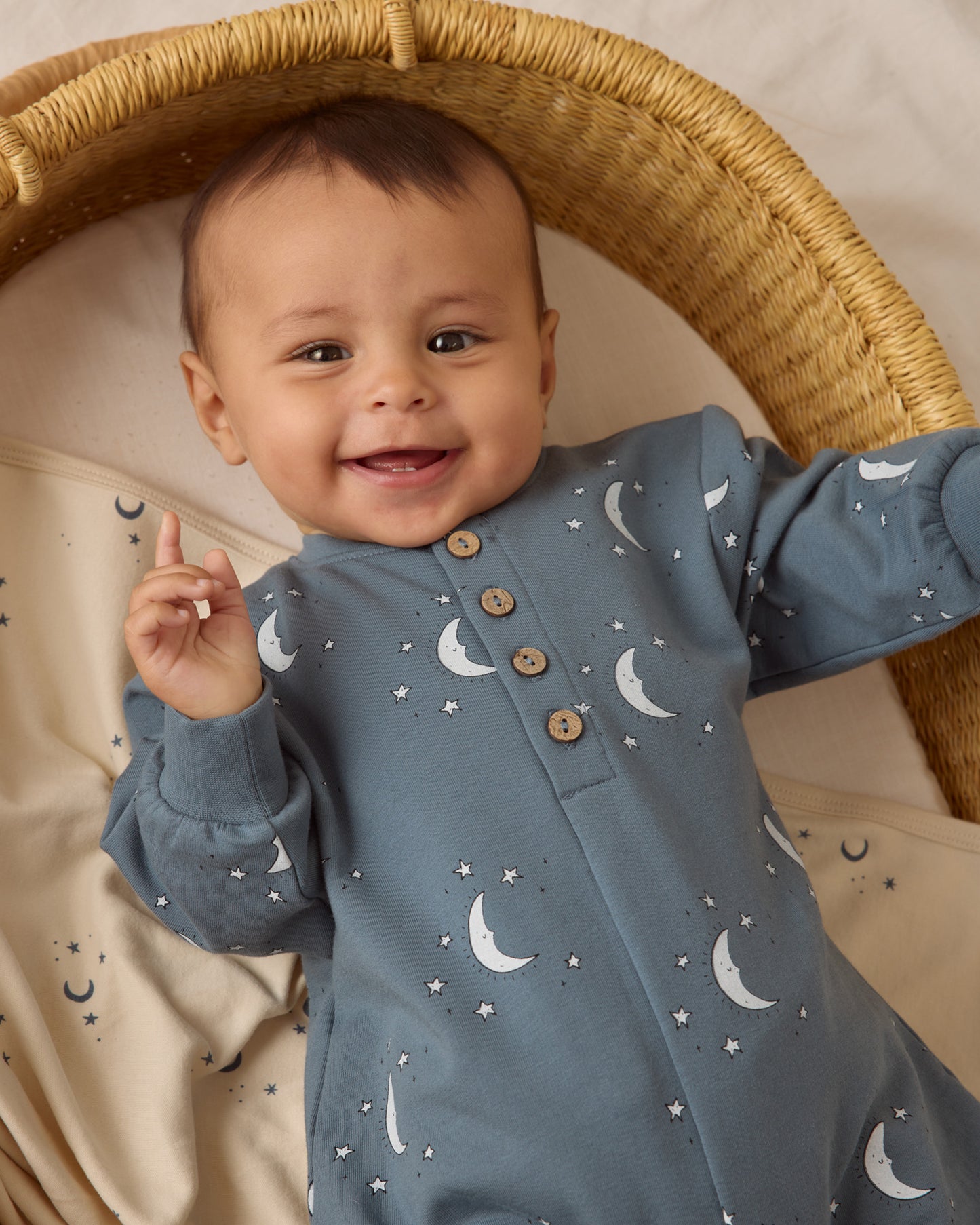 Relaxed Fleece Jumpsuit || Silver Moons