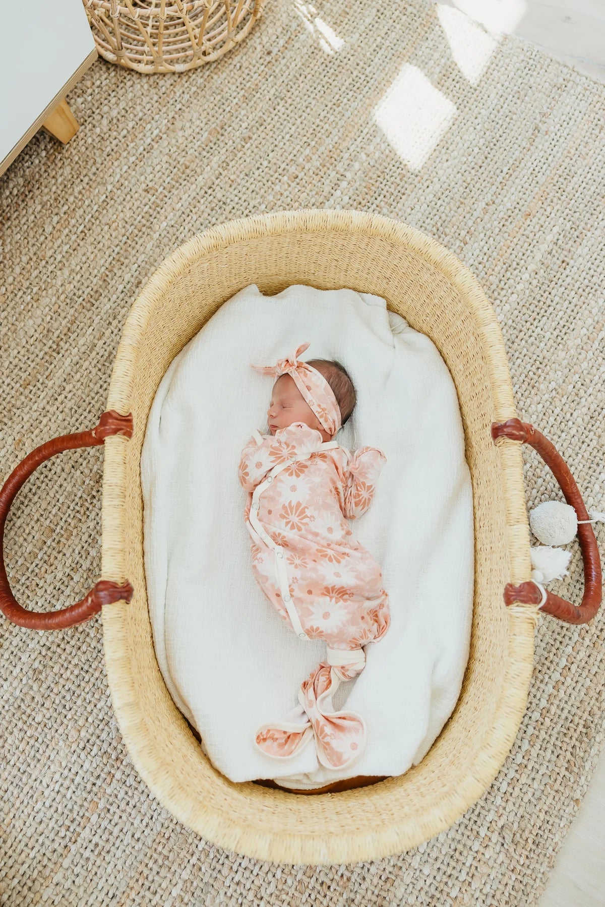 Penny Newborn Knotted Gown- Copper Pearl