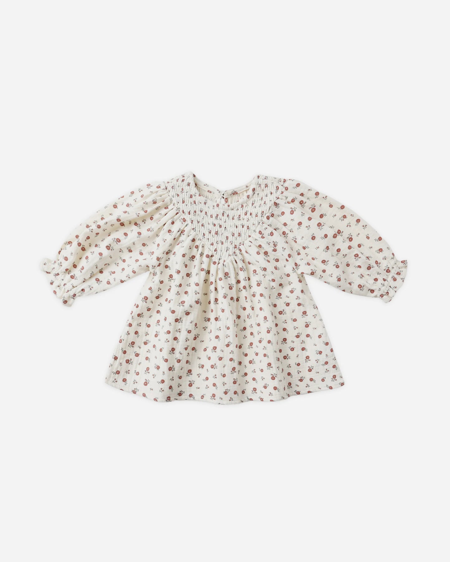 V Smocked Dress- Winter Ditsy