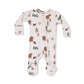 Sweet Brown Bears Two Way Zipper Footie
