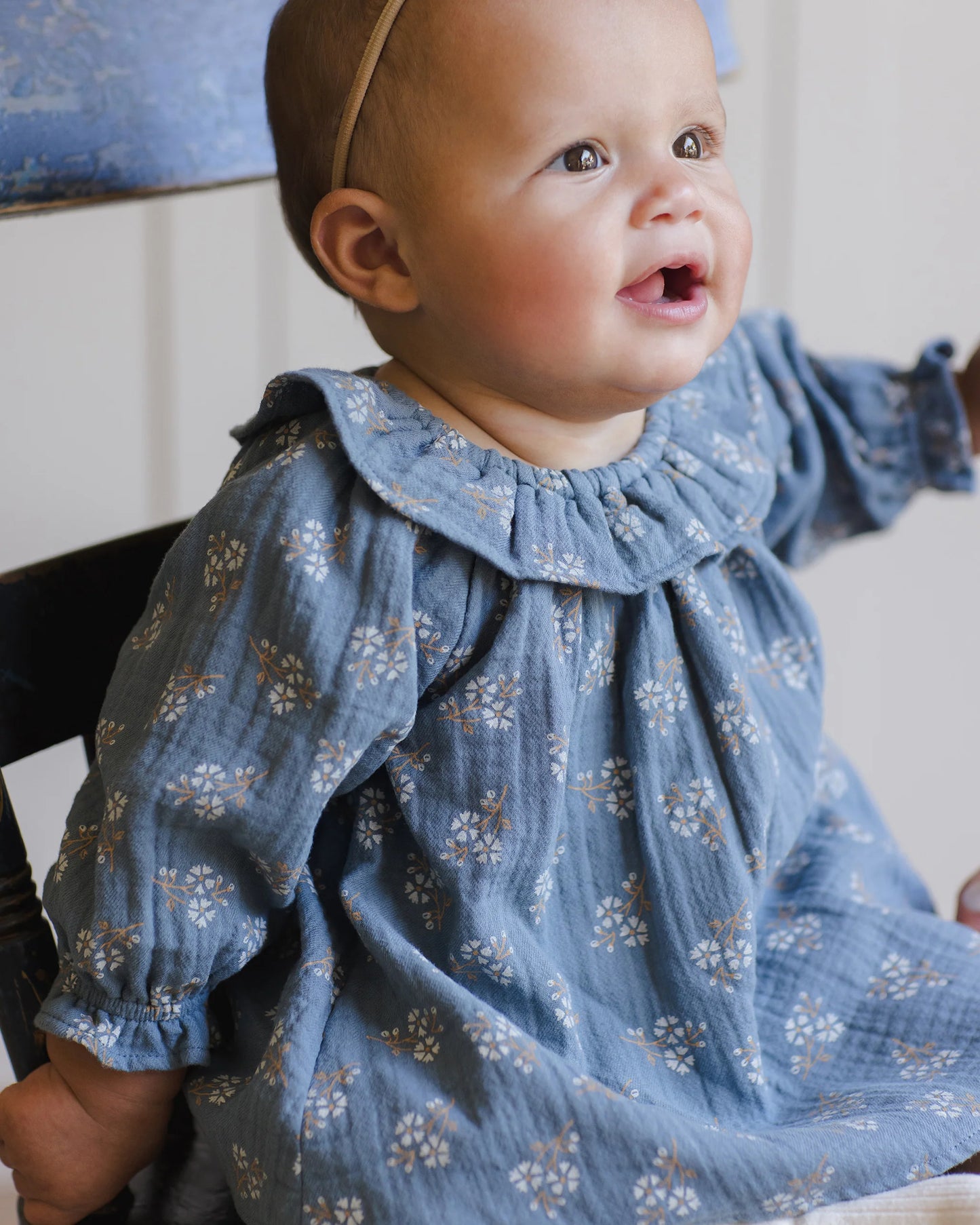 Long Sleeve Isla Dress || Blue Floral