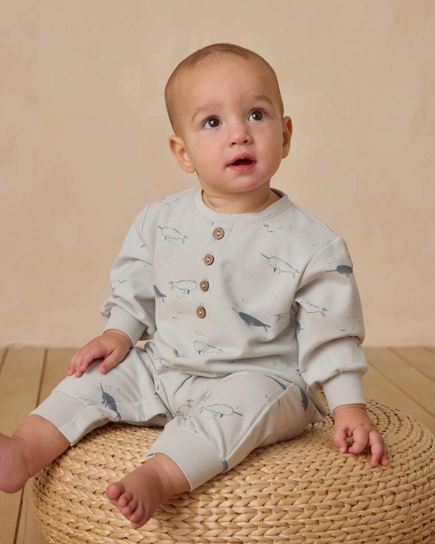 Relaxed Fleece Jumpsuit || Narwhals