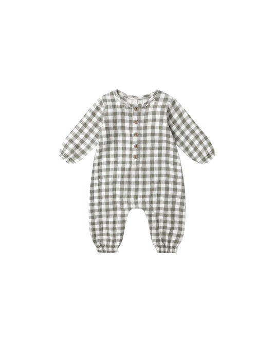 Woven Jumpsuit || Forest Check