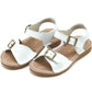 Olivia Buckled Sandal- White