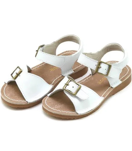 Olivia Buckled Sandal- White