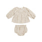 Mia Top + Bloomer Set Cinnamon Plaid