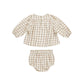 Mia Top + Bloomer Set Cinnamon Plaid