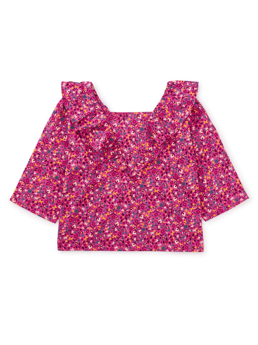 Ruffle Top- Himalayan Floral