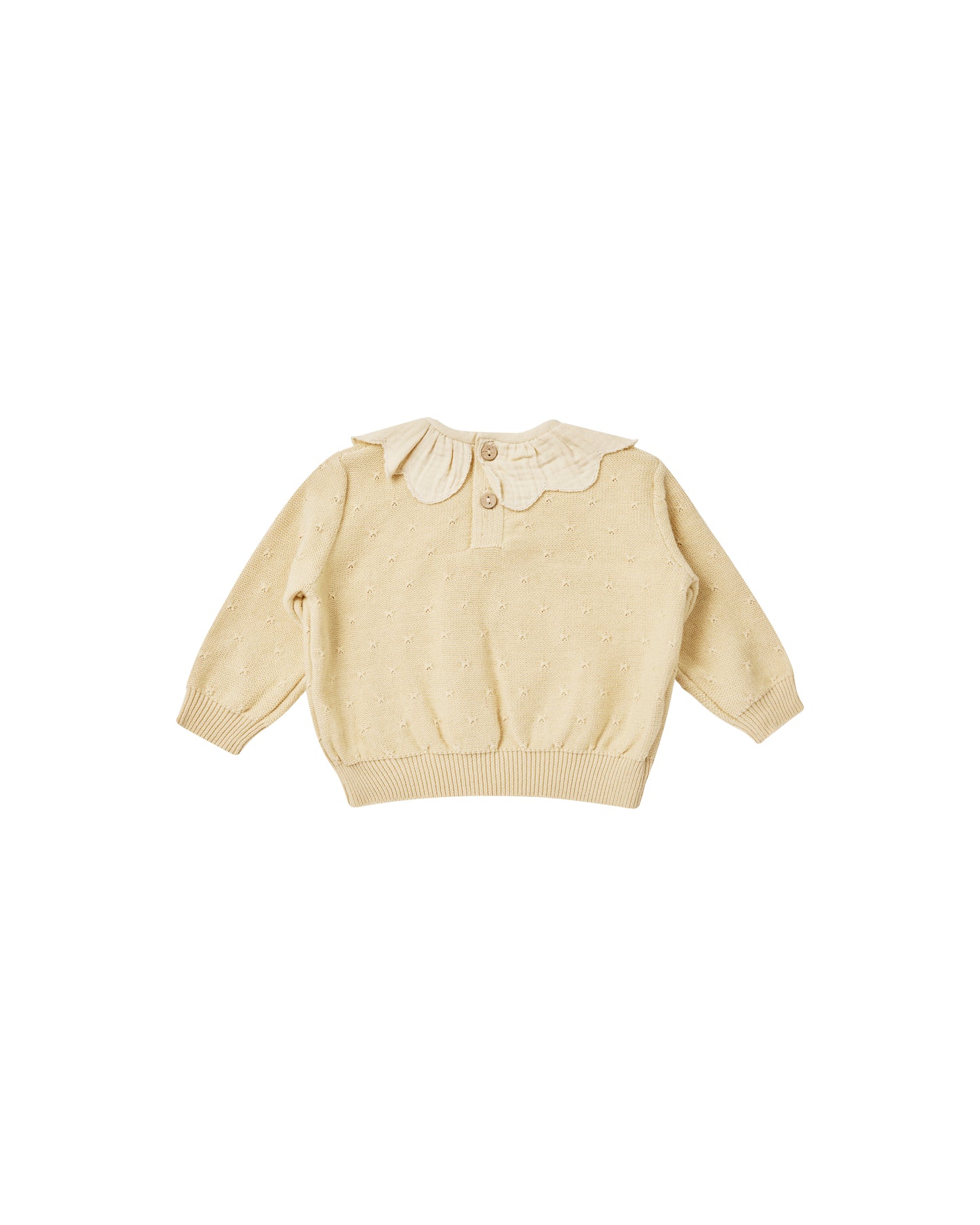 petal knit sweater || lemon