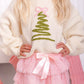 Coquette Christmas Tree Knit Sweater - Kids Clothing Holiday