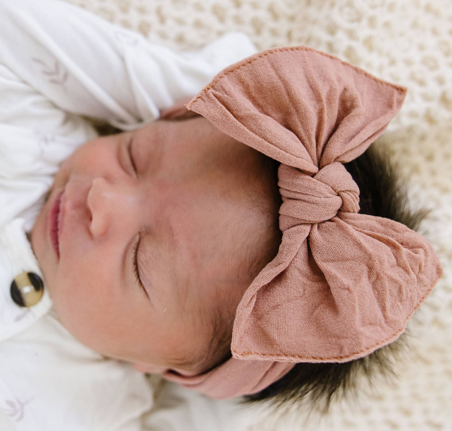 THE KNOT Soft nylon headband: rose gold