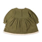 Hazel Embroidered Baby Dress & Bloomer Set (Linen Blend): Olive Green
