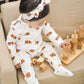 Organic 2-Way Zipper Footie in Brown Bear