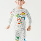 Dinosaur Coloring Pajamas 2 piece set made from Bamboo