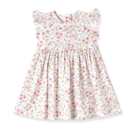 Bunny Blooms Bamboo Easter Dress for Baby & Toddler Girls