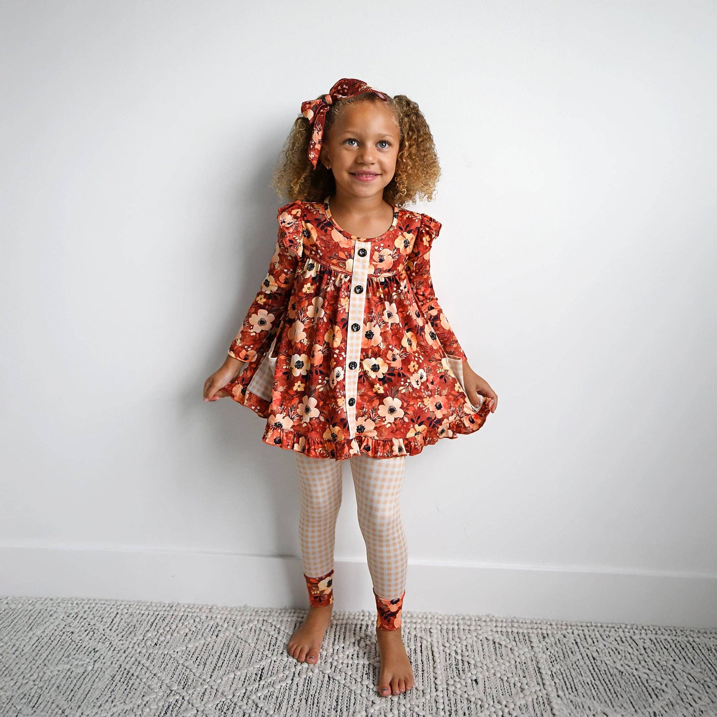 Auburn PEPLUM SET Fall Floral Outfit (runs big!)