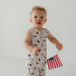 S25 Americana: Boy's Sleeveless Romper: Burgers 'n Dogs