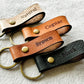 Leather keychain | Mama: Cognac