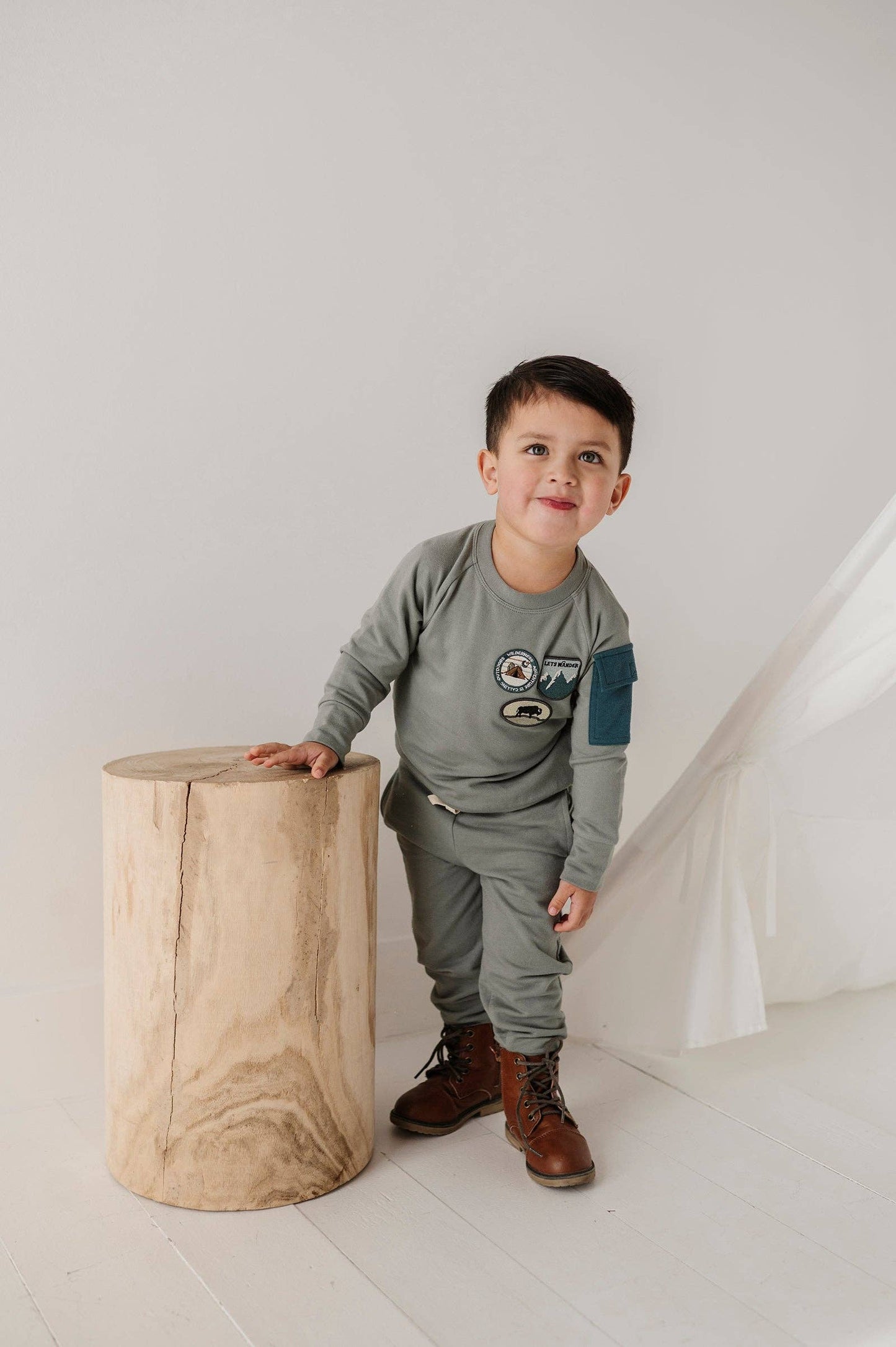 Boy's Raglan Sweatshirt Bamboo/Cotton Baby/Kid Clothing Fall: Patches