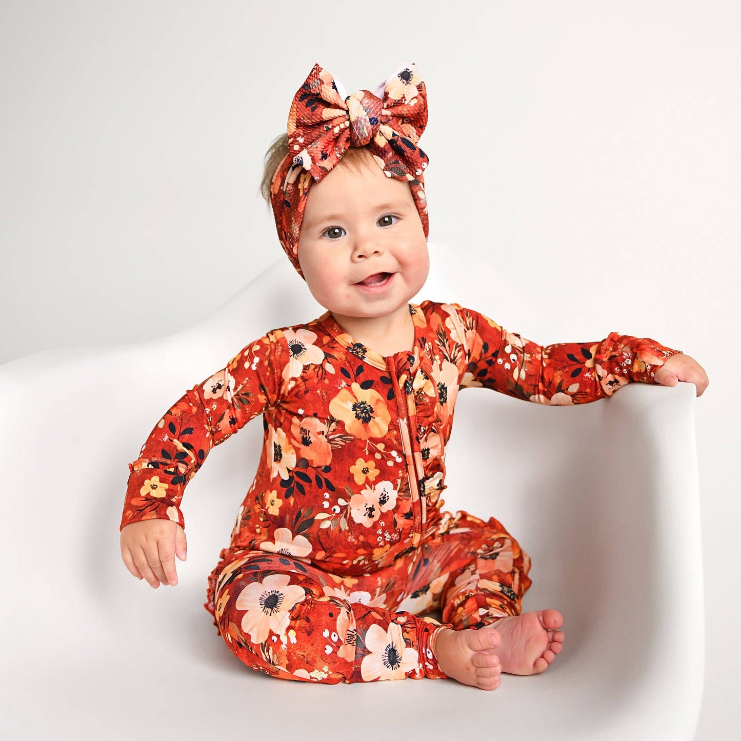 Auburn RUFFLE ZIP Bamboo Fall Sleepies Little