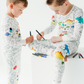 Dinosaur Coloring Pajamas 2 piece set made from Bamboo