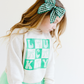 Lucky Coquette Bow St. Patrick's Day Kids Sweatshirt: Natural Heather