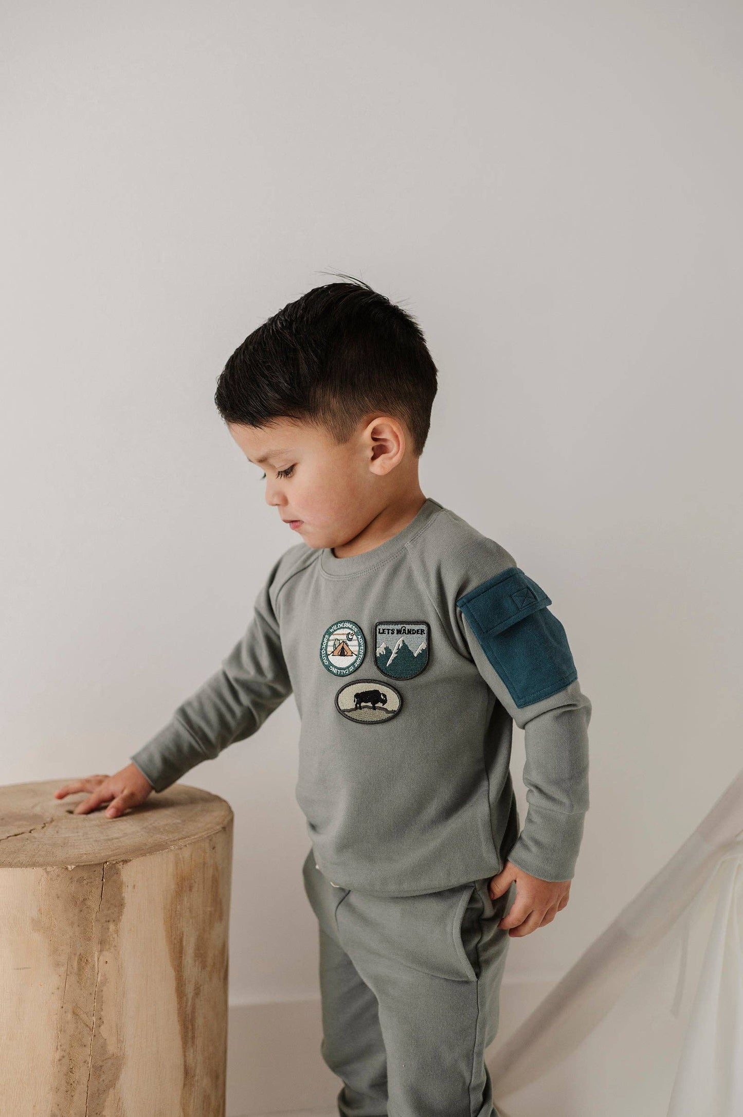 Boy's Raglan Sweatshirt Bamboo/Cotton Baby/Kid Clothing Fall: Patches