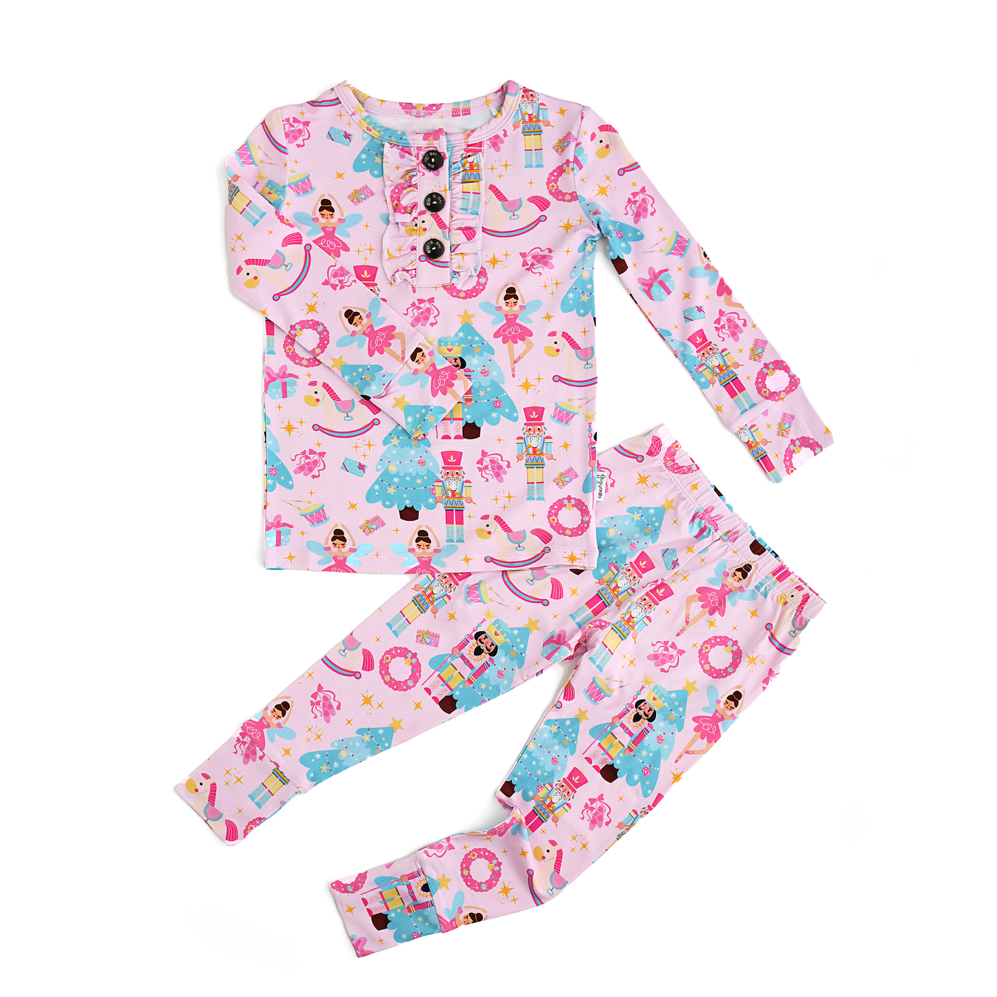 Natalie Nutcracker Ruffle 2P Christmas Pajamas