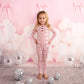 Hallie RUFFLE TWO PIECE Valentines Day Bamboo Lounge Set
