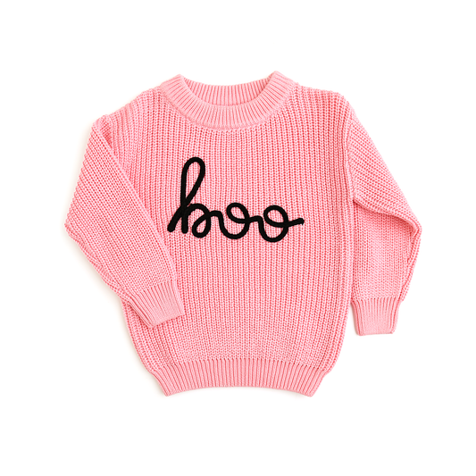Boo Pink SWEATER Halloween Kids Top
