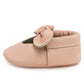 Knot Moccasins - Genuine Leather Baby Shoes (Desert Rose)