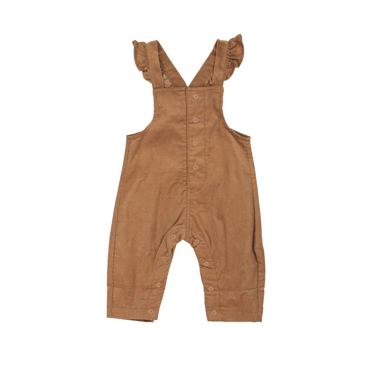 Front Snap Overall- Cashew