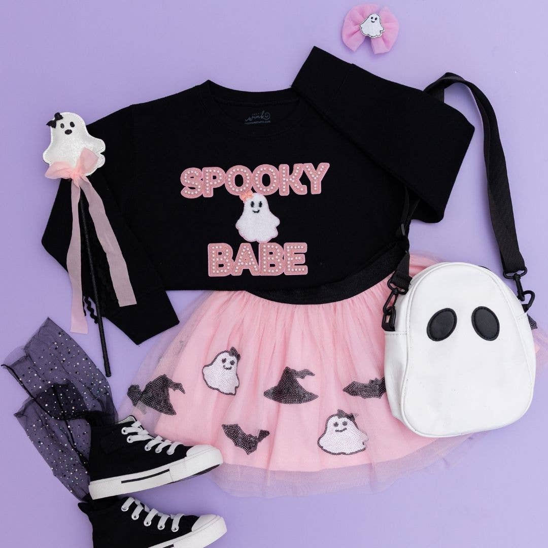 Spooky Babe Sequin Halloween Tutu - Kids Clothing