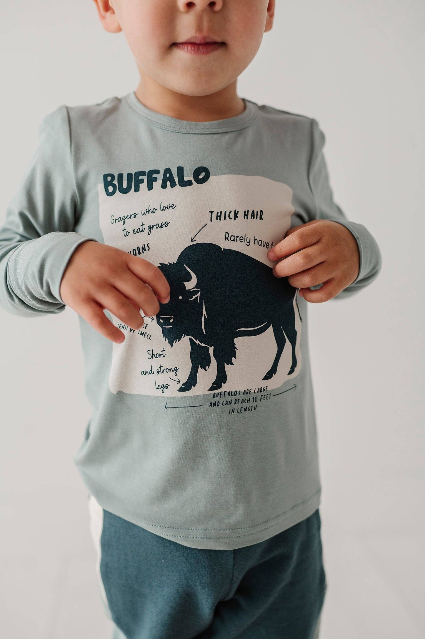 Boy's Long Sleeve Tee: Buffalo