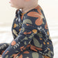 Dark Floral Zip Pajamas
