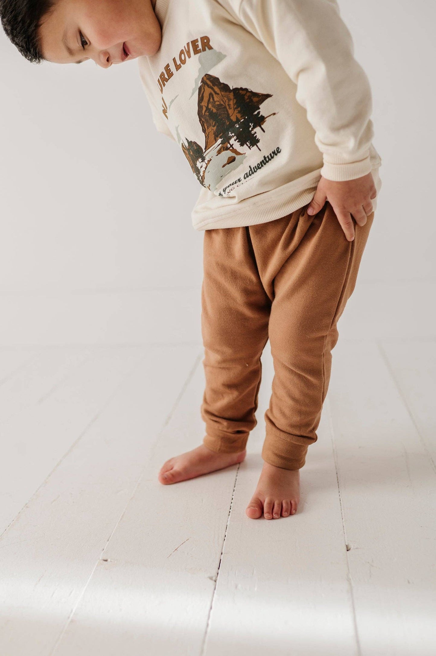Slim Harems Bamboo/Cotton Baby/Kids Clothing Fall 2025: Caramel