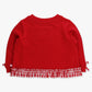 Girls Heart Red Gingham Applique Ruffle Bow Sweatshirt: Red