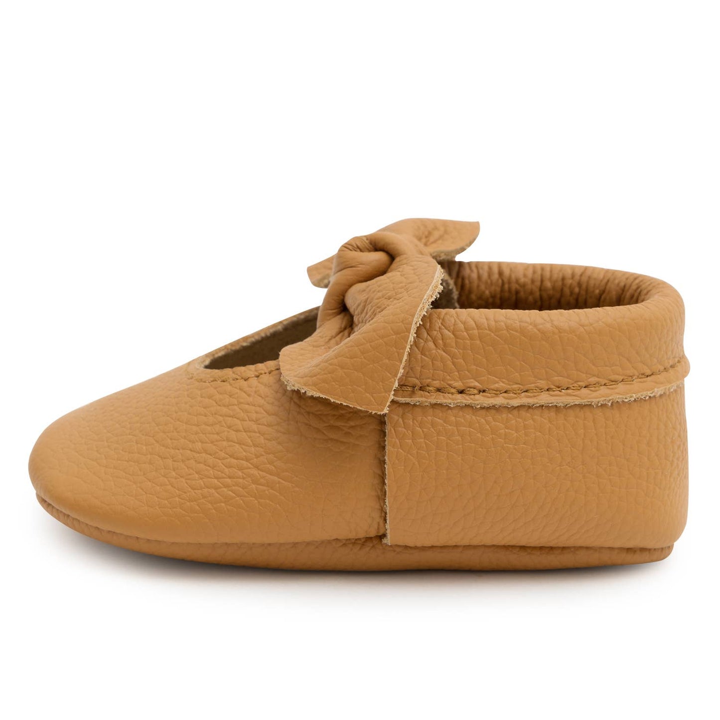 Knot Moccasins - Genuine Leather Baby Shoes (Ginger): US 5.5